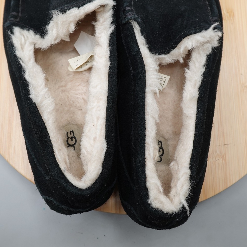 UGG Shoes Women 6 Black Ansley Suede Moccasin Slippers Comfort Casual 1120886K - Picture 7 of 9